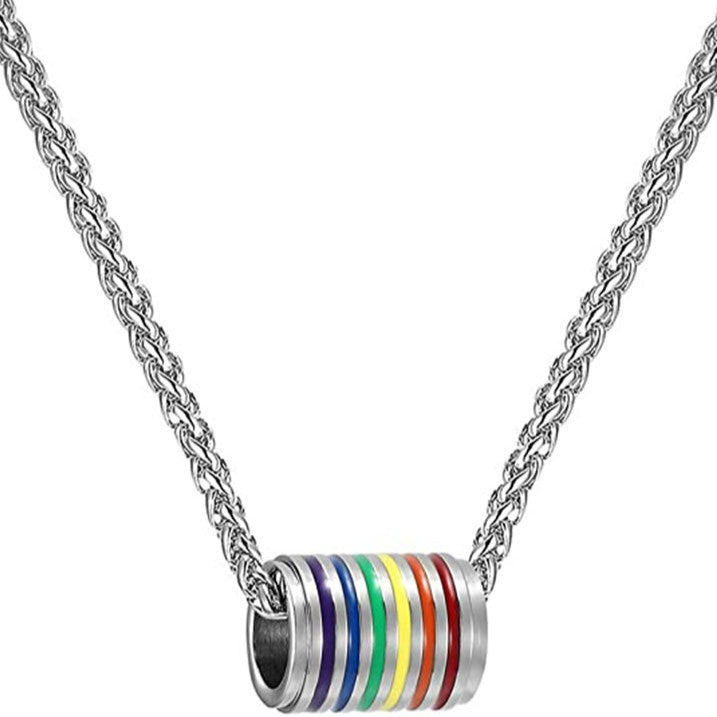 Damen trendige Halskette mit buntem Ringdesign Shop Nory