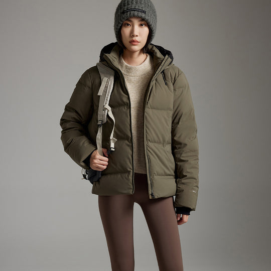 Damen Wattierte Winterjacke mit Kapuze, Thermo-Isolierung und winddichter Außenhülle Shop Nory
