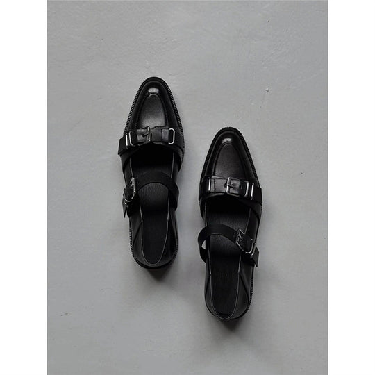 Damen Schnallen‑Monkstrap Slipper mit niedrigem Blockabsatz Shop Nory