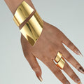 Damen Armreif und Ring Set aus hochwertigem Metall Shop Nory