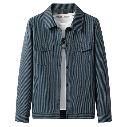 Herren Gestreifte Hemdjacke Shop Nory