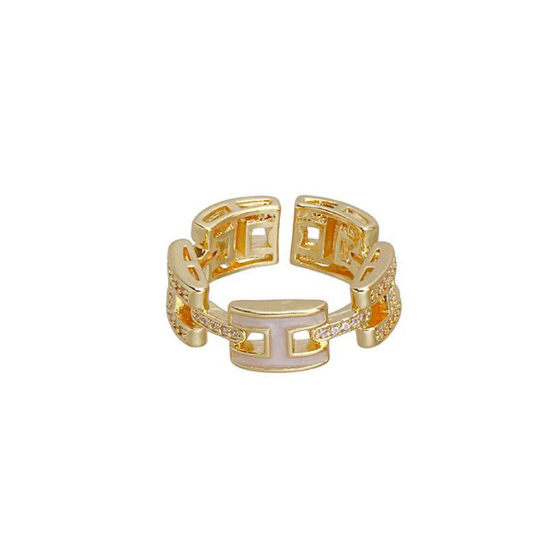 Damen trendiger Schmuckring mit kunstvollem Design Shop Nory