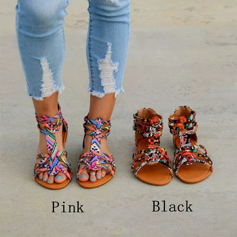 Damen Urbanen Geflochtenen Sandalen Shopnory