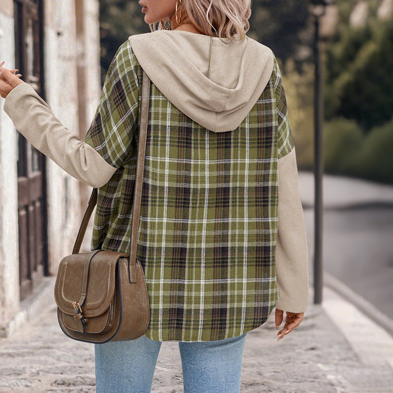 Damen Lässige Karierte Overshirt Shop Nory