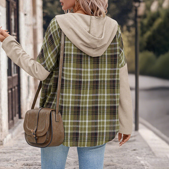 Damen Lässige Karierte Overshirt Shop Nory
