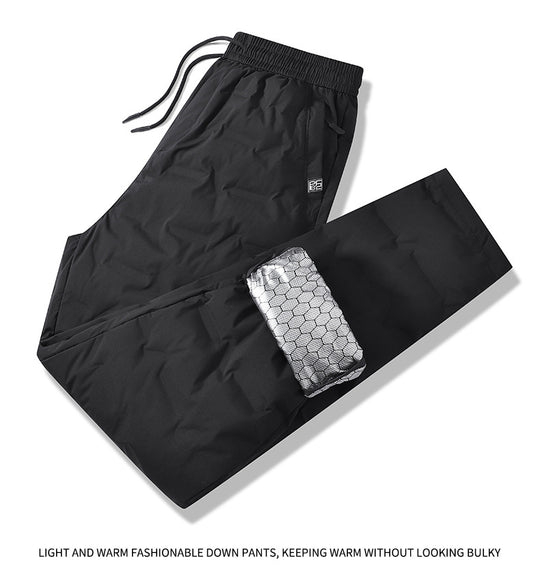 Herren Gepolsterte Thermohose mit Steppung, elastischem Bund und Reißverschlusstaschen Shop Nory