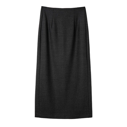 Damen Maxirock aus Feinstrick mit geradem Fall und hoher Taille Shop Nory