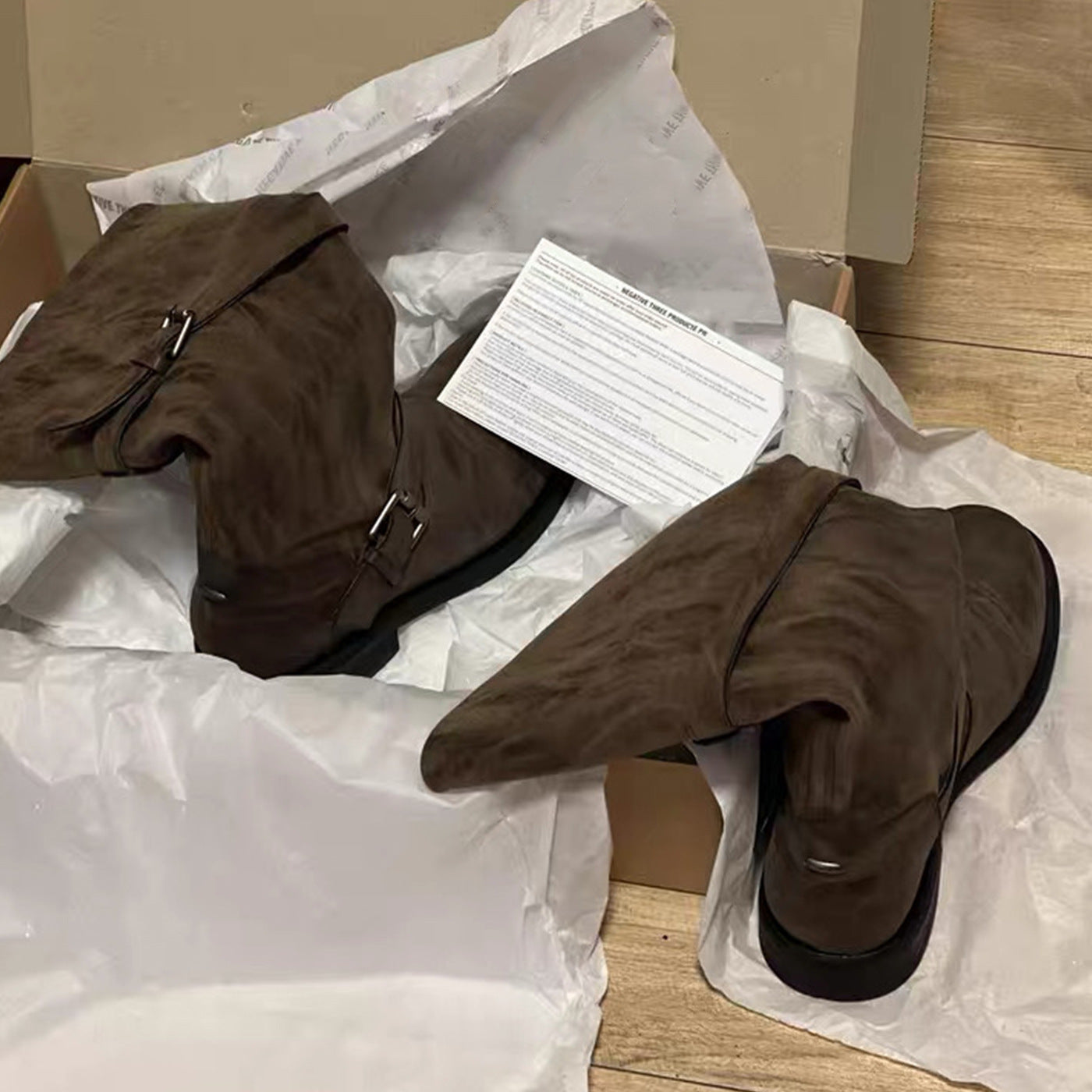 Damen Overknee-Stiefel mit glamourösem Schnallenverschluss