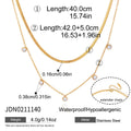 Damen Halskette mit funkelnden Zirkonia und verstellbarem Edelstahl-Design Shop Nory