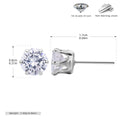 Damen Ohrstecker mit funkelnden 5A Zirkonsteinen aus hochwertigem 925 Sterling Silber Shop Nory