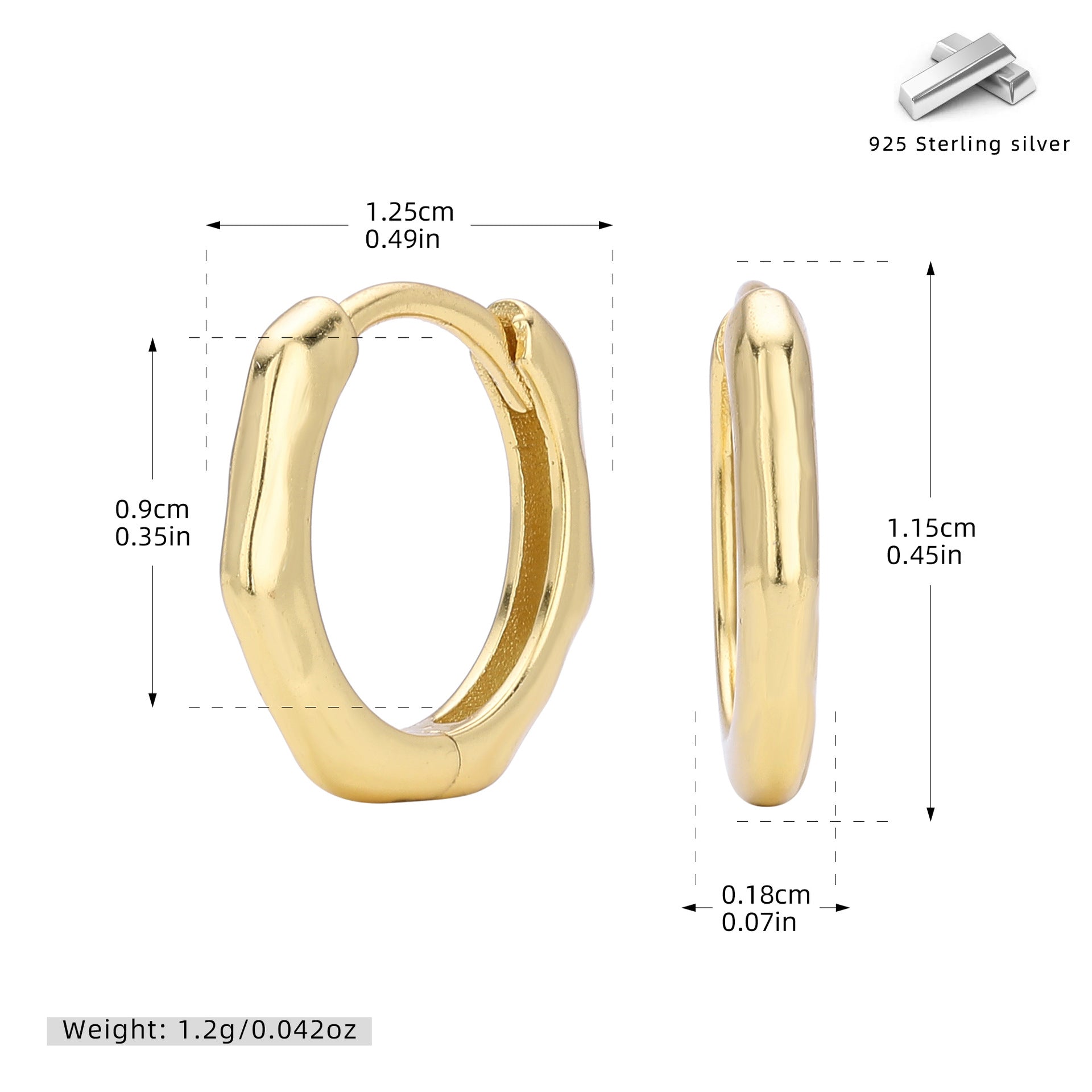 Damen Ohrhänger mit elegantem, geschwungenem Design aus hochwertigem 925 Sterling Silber Shop Nory