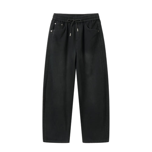 Damen Relaxte Jogginghose mit hohem elastischen Bund und seitlichen Ziernähten Shop Nory