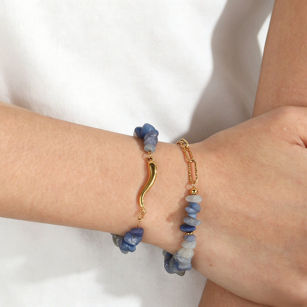 Damen stilvolles Armband mit natürlichen Kristallen und funkelnden Akzenten Shop Nory