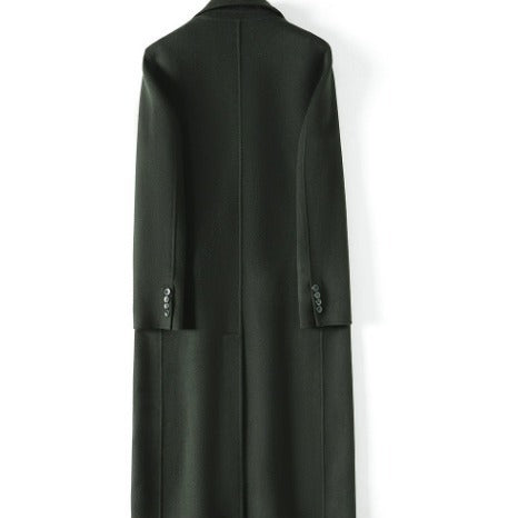Herren Doppelreihiger Wollmantel mit Kaschmiranteil und schmaler Silhouette Shop Nory