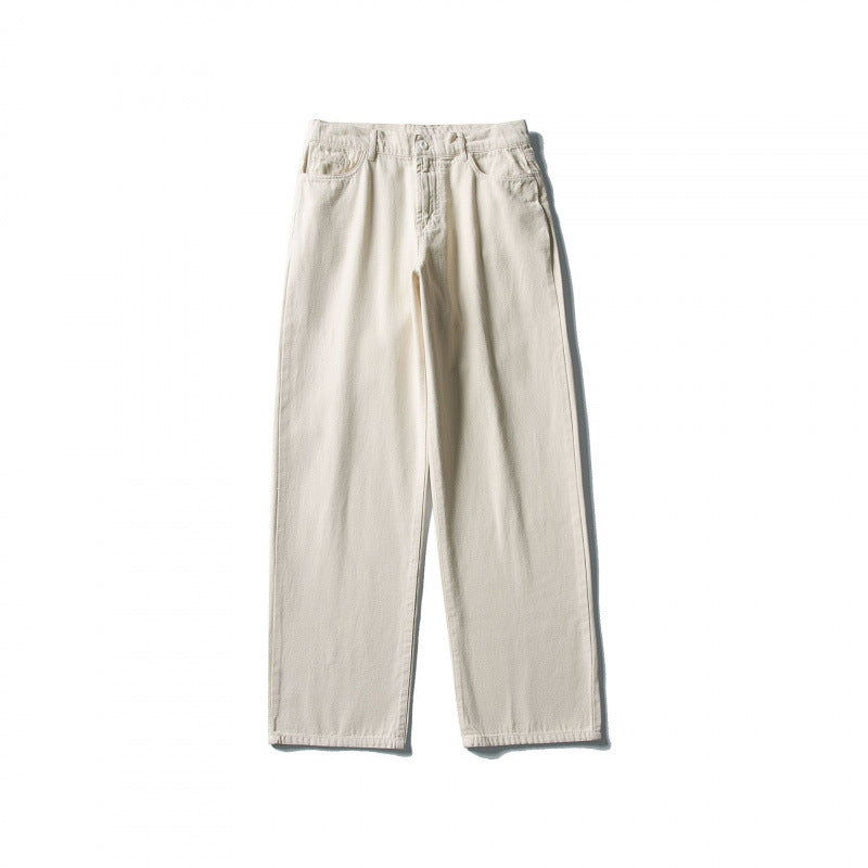 Herren Gerade geschnittene Komfort-Canvashose mit hohem Bund Shop Nory