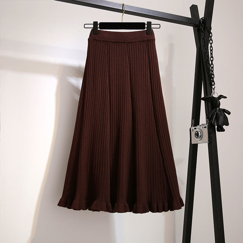 Damen Plissierter Rock mit voluminösem Saum Shop Nory