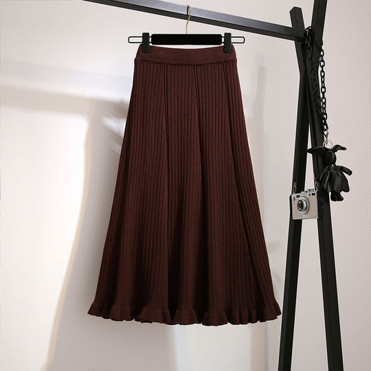 Damen Plissierter Rock mit voluminösem Saum Shop Nory