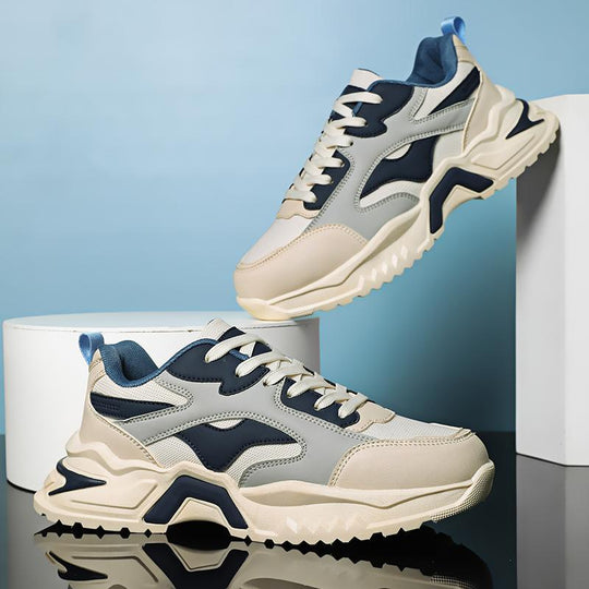 Herren Chunky Retro-Sneaker mit Wellen-Overlay und robuster Profilsohle Shopy Nory