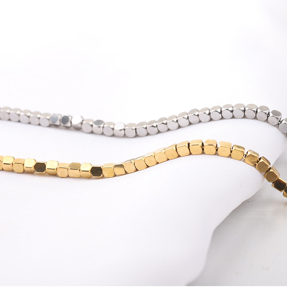 Damen Armband aus Edelstahl mit modernem, geometrischem Design Shop Nory