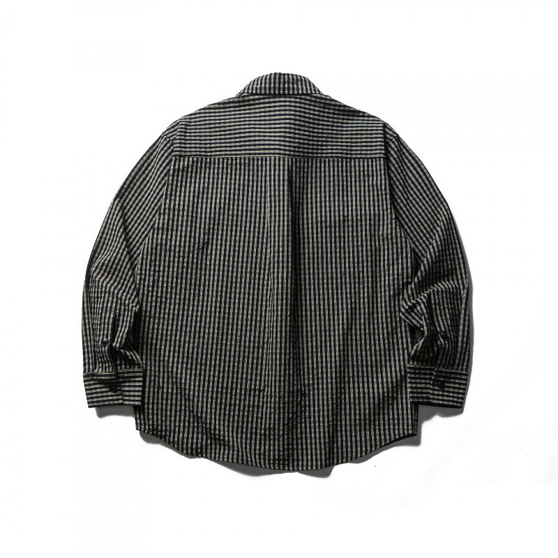 Herren Boxy-Overshirt aus leichter Baumwollmischung mit feinem Karomuster und Brustklappentaschen Shop Nory
