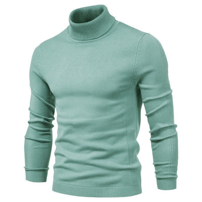 Herren modischer Rollkragenpullover aus feiner Merinowolle
