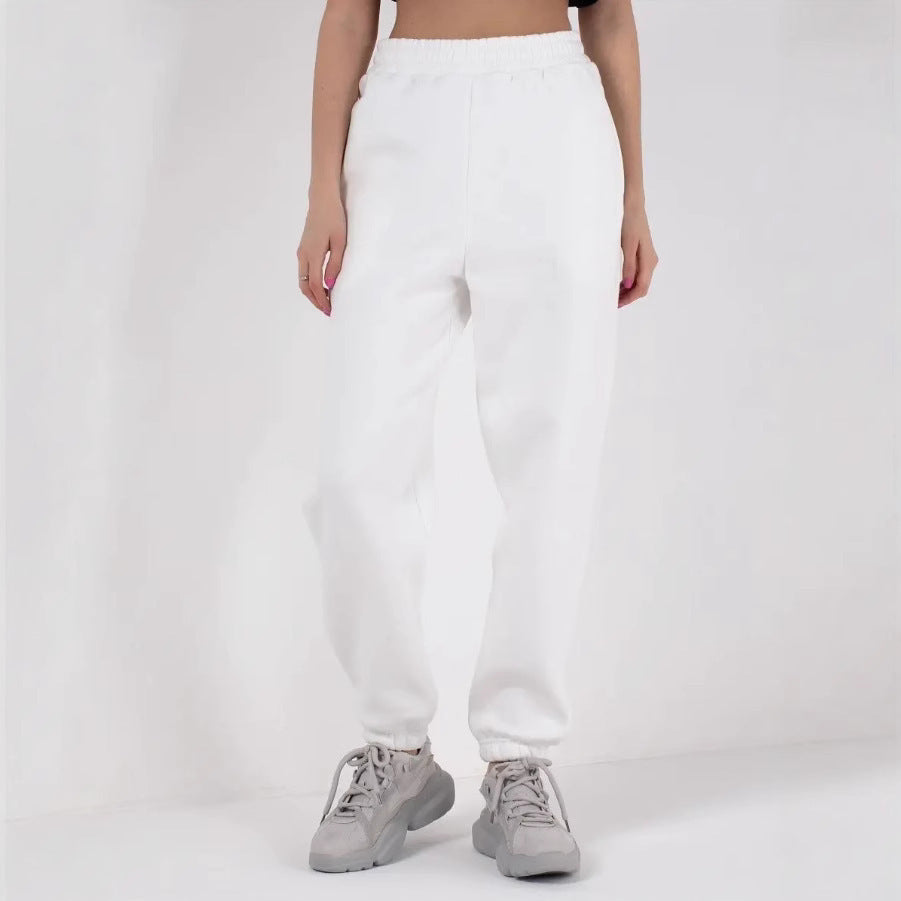 Damen nan gebürstete Relax-Jogginghose mit extra weitem Bein und elastischem Rippabschluss Shop Nory