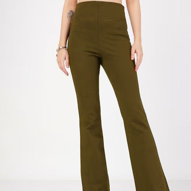 Damen Hochtaillierte Bootcut-Stretchhose mit figurformendem Oberschenkel und weitem Schlag Shop Nory