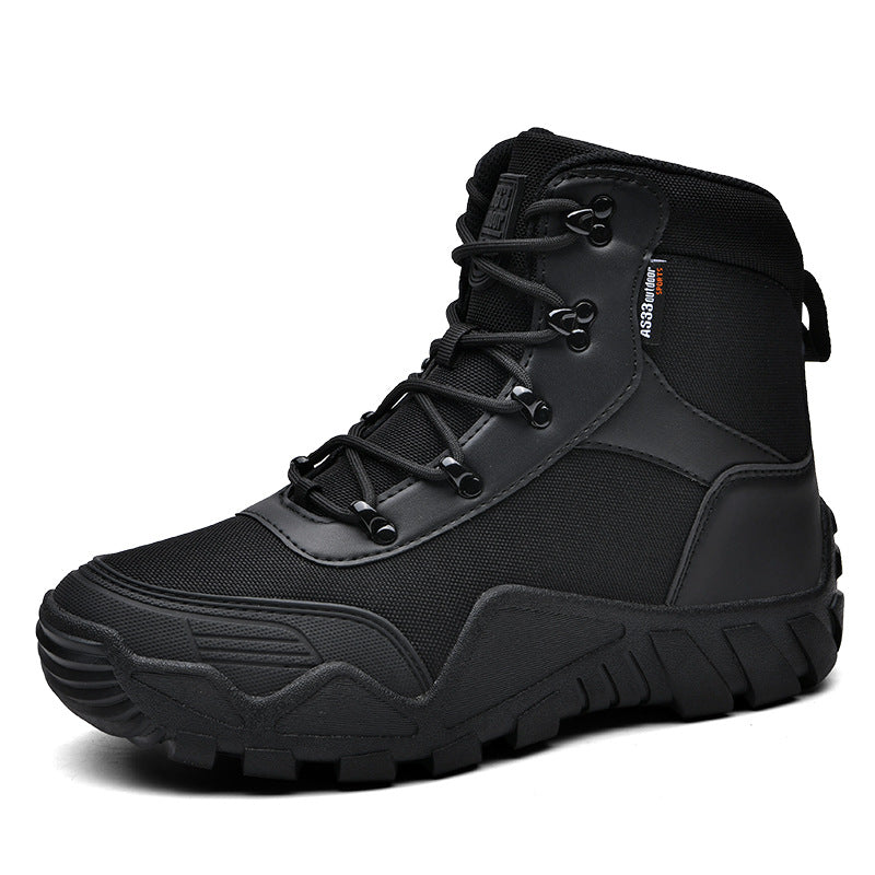 Herren taktische Stiefel mit verstärktem Knöchelschutz und rutschfester Sohle