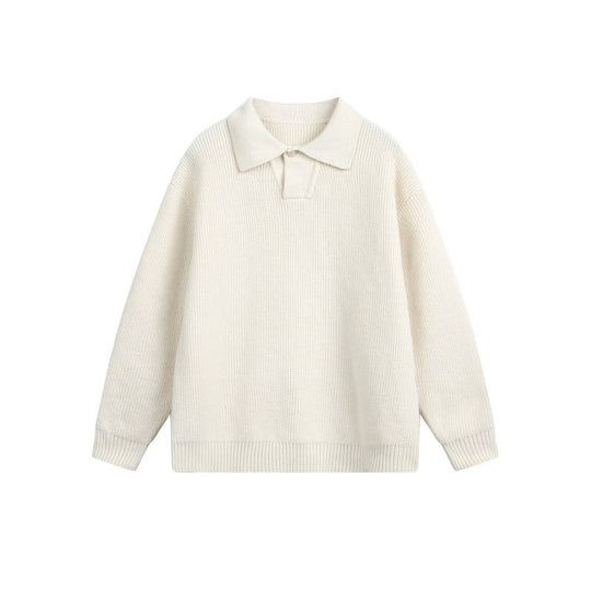 Damen Grobstrick-Polo mit Kentkragen und Oversize-Silhouette Shop Nory