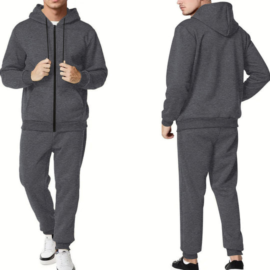 Herren nan zweiteiliges Zip-Hoodie und schmal zulaufende Jogginghose aus French Terry Shop Nory