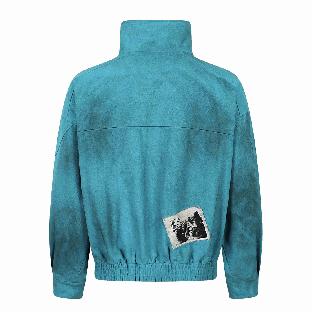 Damen Kurzer Boxy‑Blouson mit hohem Stehkragen, aufgesetzten Patches und elastischem Saum Shop Nory