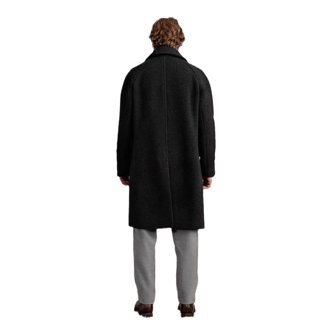Herren Mid‑Length Teddy‑Wollmantel mit aufgesetzten Eingrifftaschen und Stehkragen Shop Nory