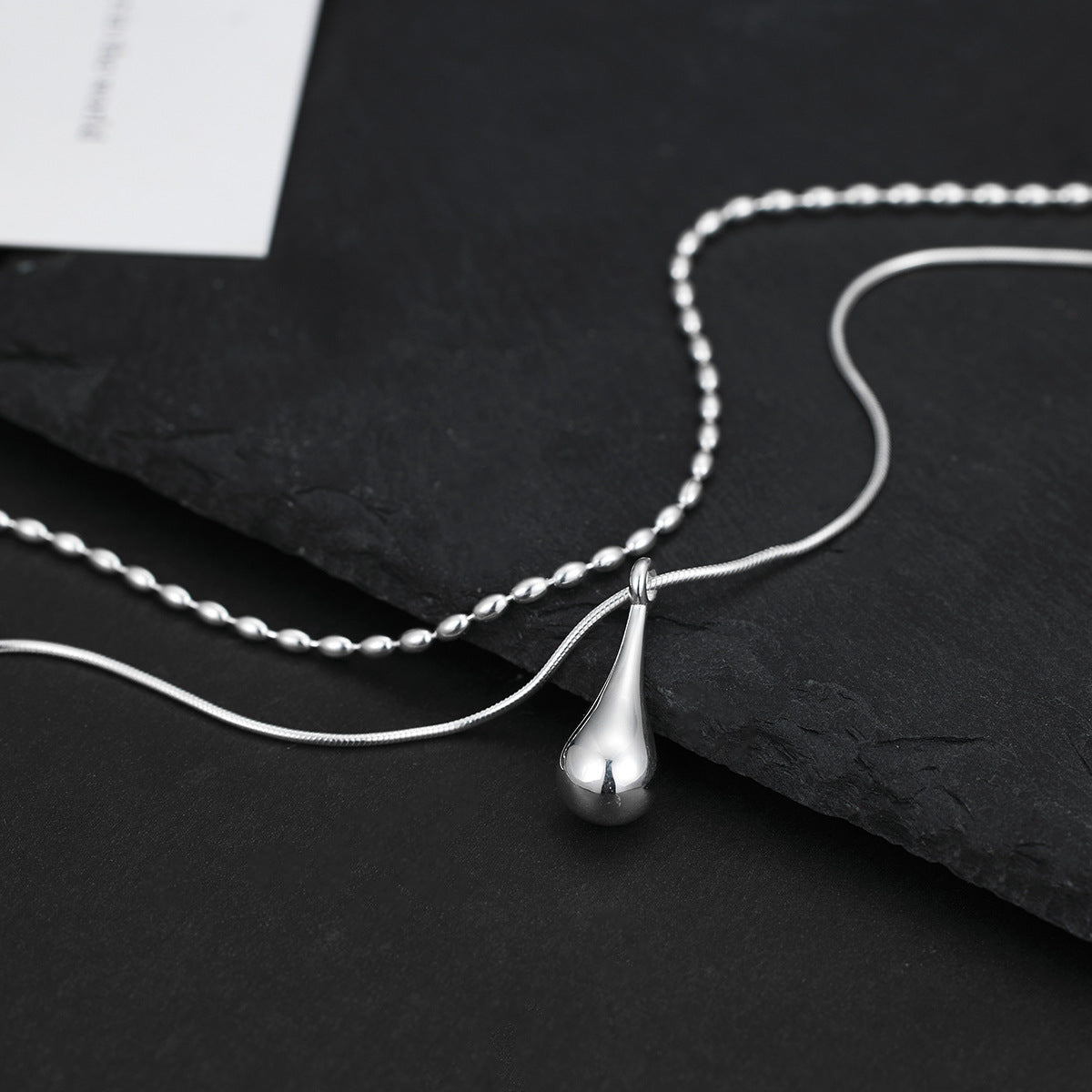 Damen Halskette mit eleganten Tropfenformen Shop Nory