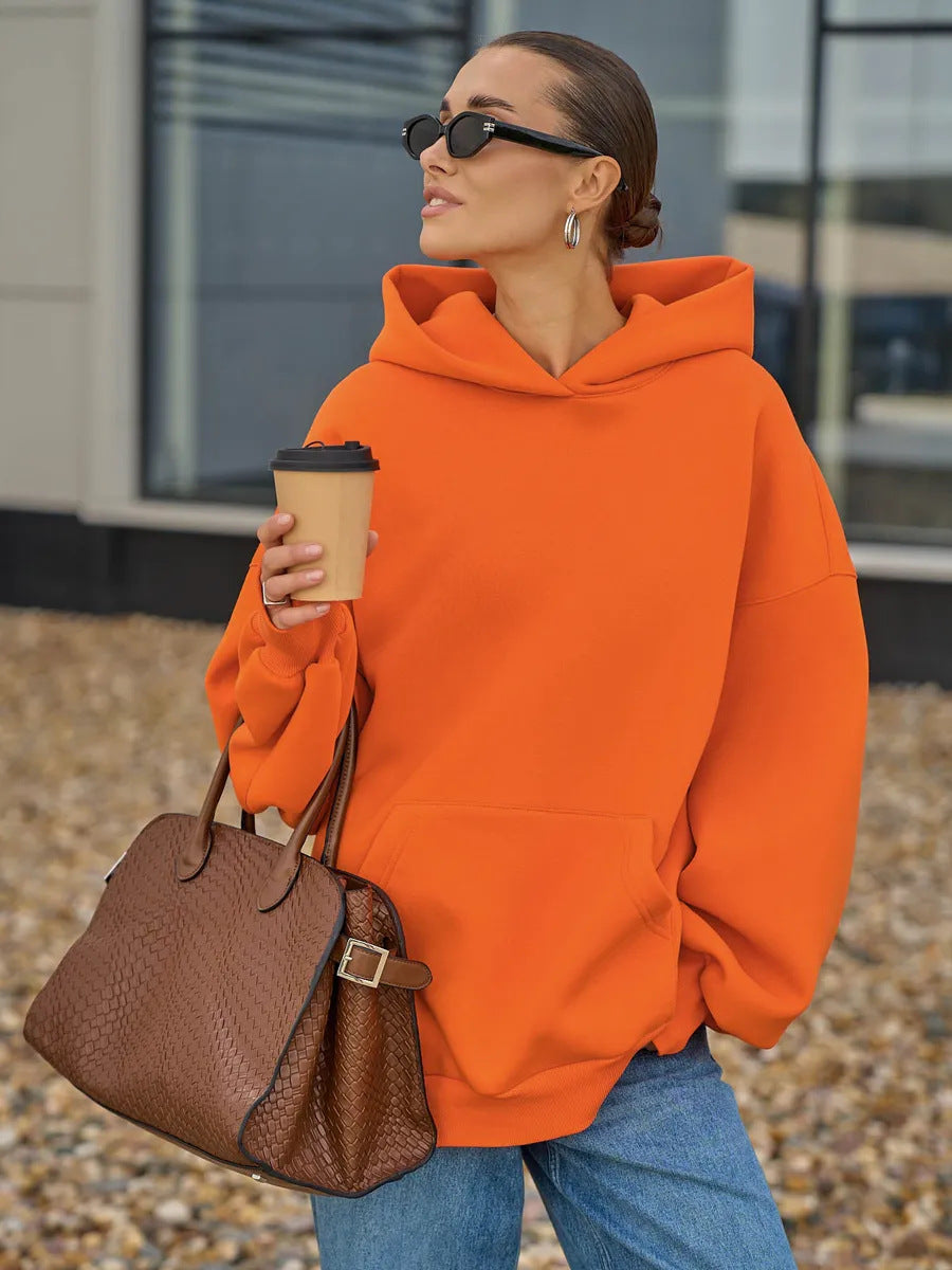 Damen Oversized Kapuzenpullover mit extra weitem Schnitt und Kängurutasche Shop Nory