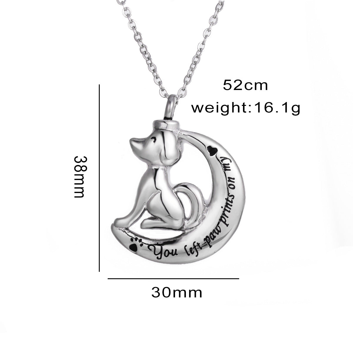 Damen Schmuckanhänger mit Katzenmotiv und eingravierter Botschaft Shop Nory