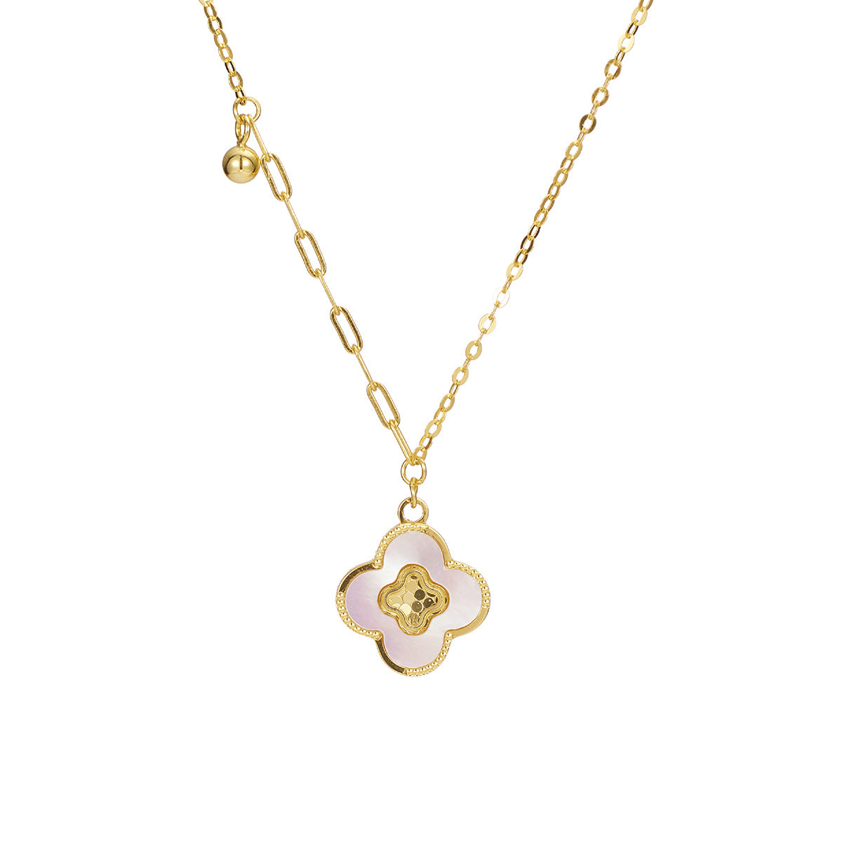 Damen filigrane Halskette mit blütenförmigem Anhänger und hochwertigem Goldbesatz Shop Nory
