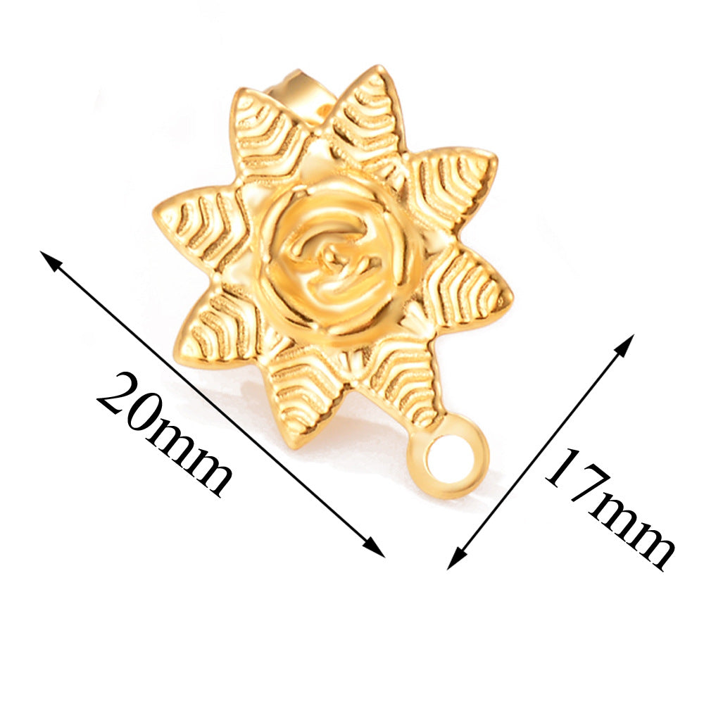 Damen Ohrstecker mit floralem Rosendesign aus hochwertigem Metall Shop Nory