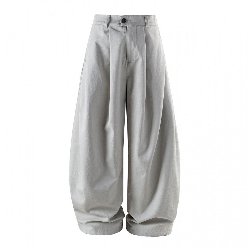 Damen Weite High-Waist Plissierte Balloon-Hose Shop Nory