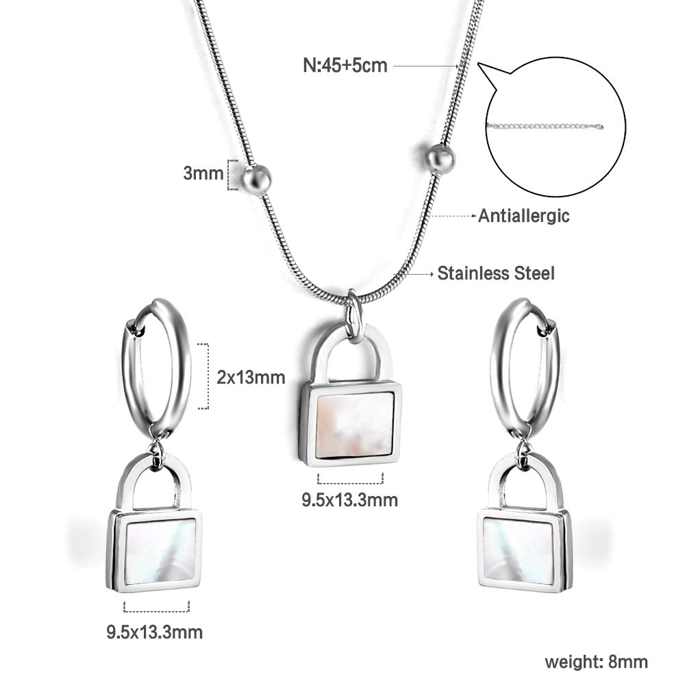 Damen Schmuckset mit glänzendem Sternenanhänger aus antiallergischem Edelstahl Shop Nory