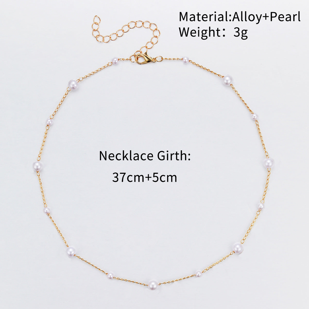 Damen perlverzierte Halskette mit feinen Goldakzenten Shop Nory