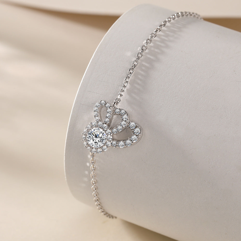 Damen exquisites Armband mit funkelndem Zirkonia-Besatz und kunstvollem Design Shop Nory