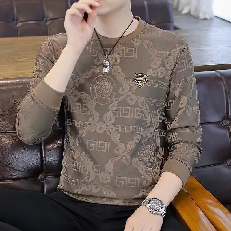 Herren Modernes Langarmshirt mit kreativem Strukturdesign Shop Nory
