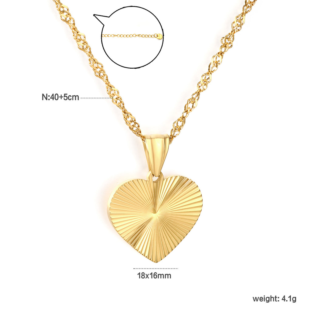 Damen Halskette mit herzförmigem Anhänger aus hochwertigem Edelstahl und verstellbarem Verschluss Shop Nory