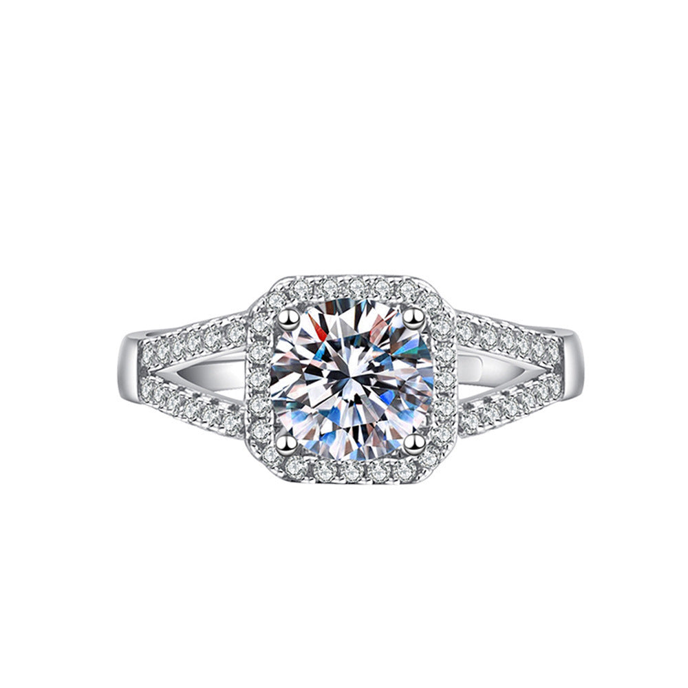 Damen Funkelnder Solitär-Ring mit exquisitem Zirkonia Shop Nory