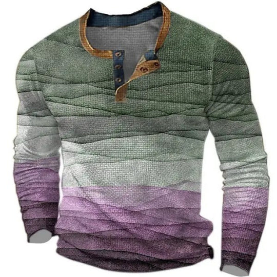 Herren Sportliches Langarmshirt mit Knopfleiste Shop Nory