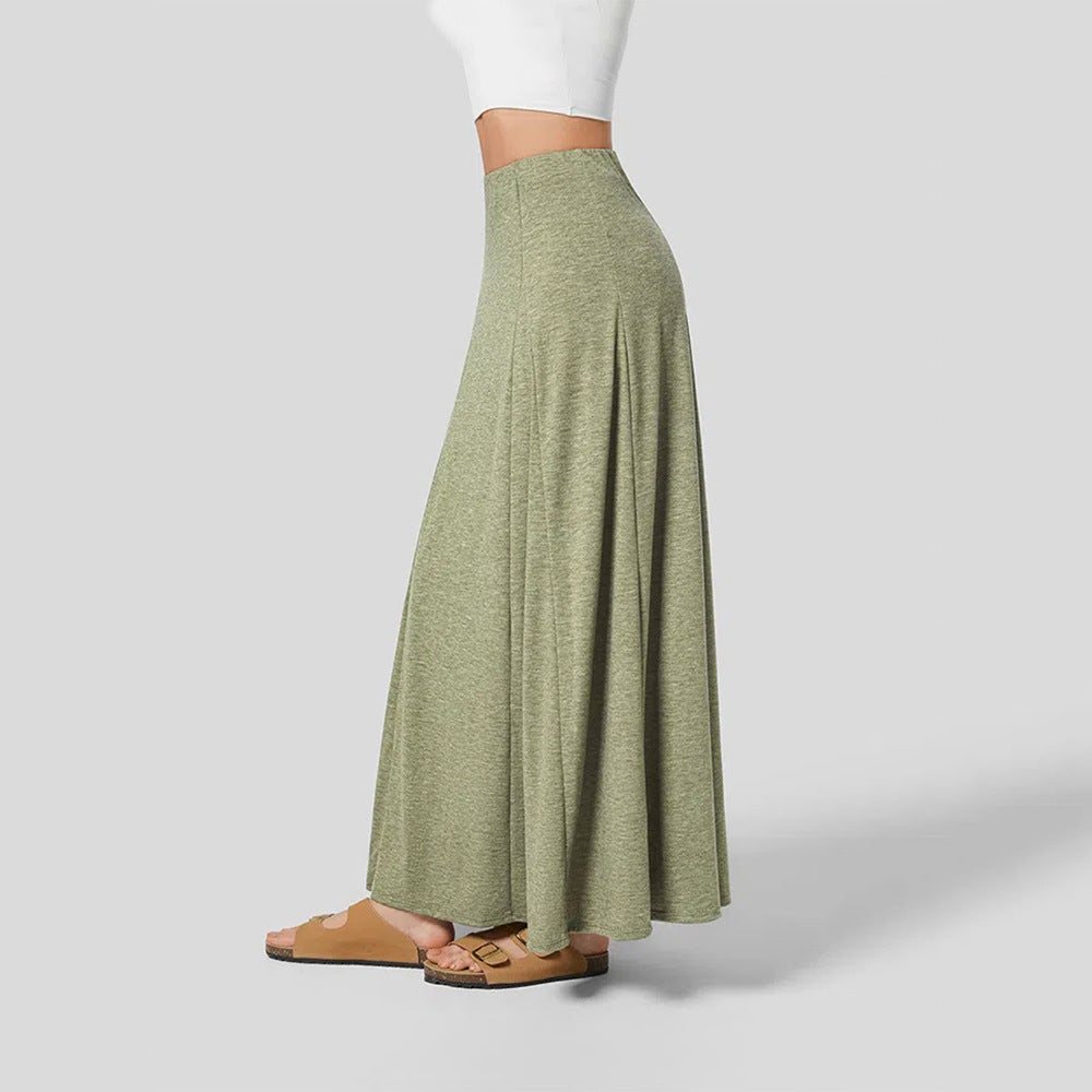 Damen fließender Maxirock mit hohem Bund und Stretch-Jersey Shop Nory