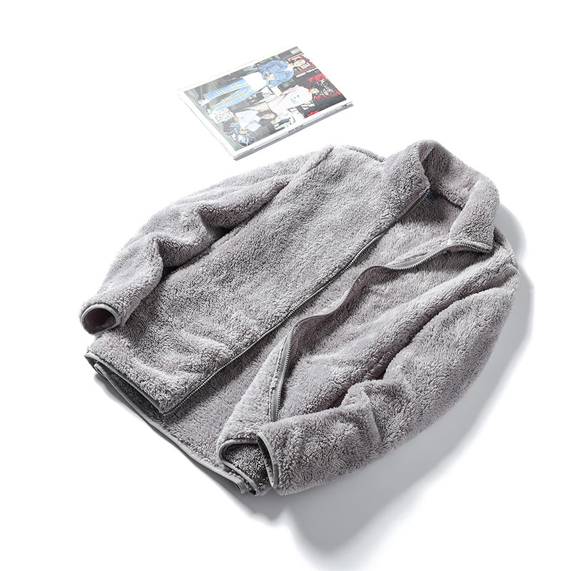 Damen Kuschelige Teddy-Fleecejacke im Oversize-Style mit Stehkragen und Reißverschluss Shop Nory