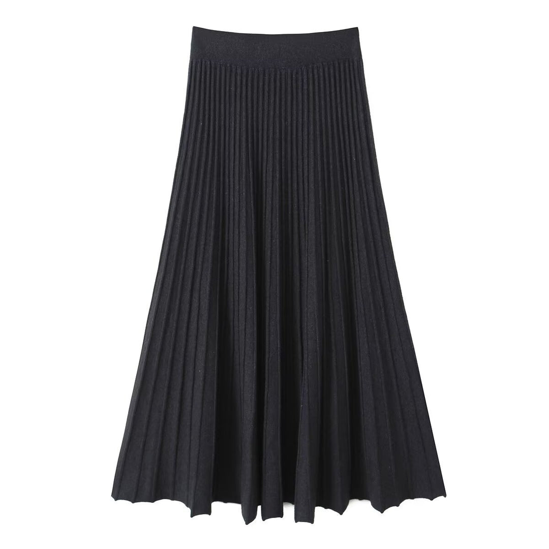 Damen Plissierter Maxi-Rock mit hohem Stretchbund Shop Nory
