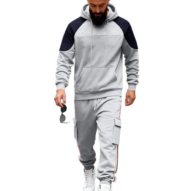 Herren nan zweiteiliges Utility-Freizeitset mit Kapuzenpullover und Cargo-Jogginghose Shop Nory