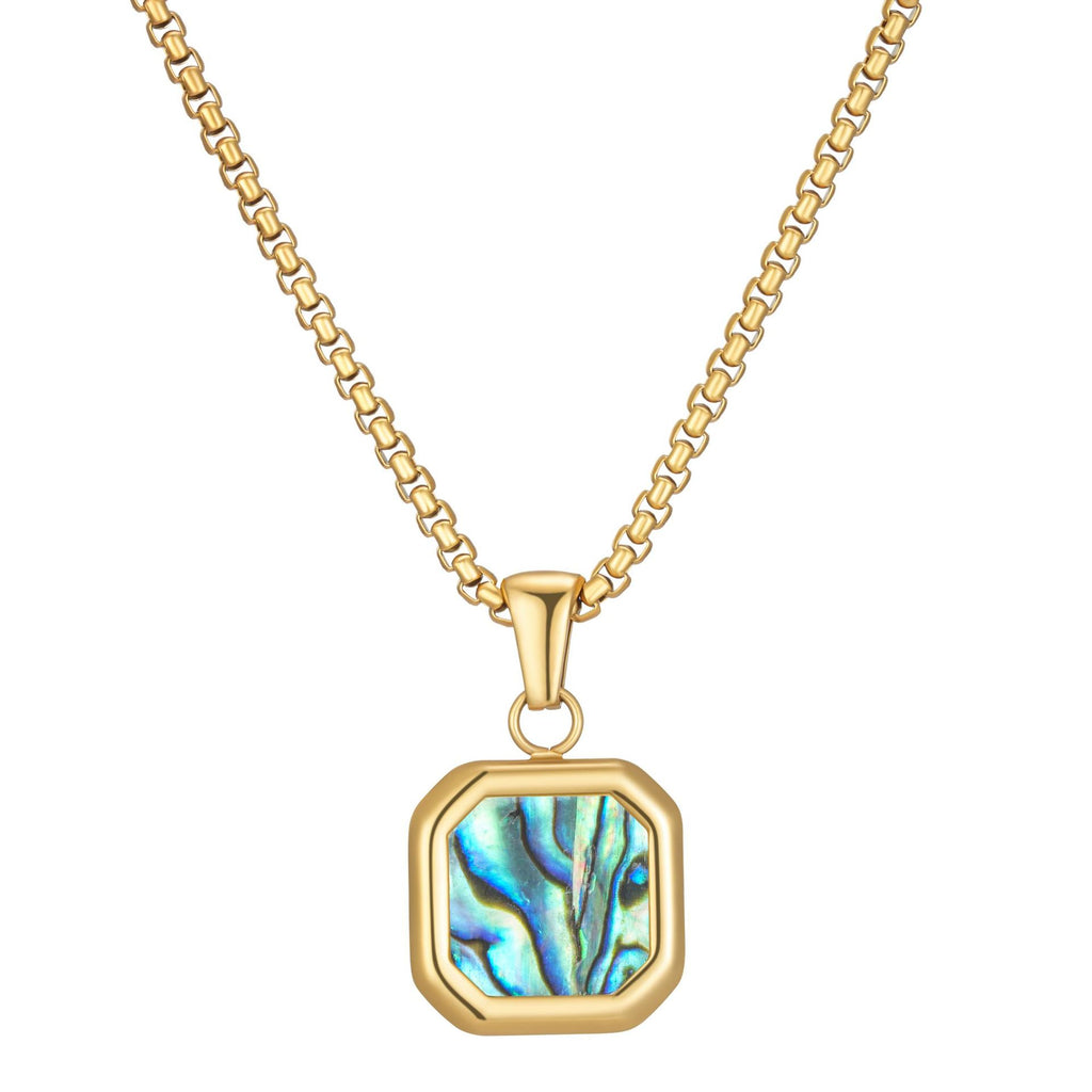 Damen Anhänger mit hochwertigem Abalone-Stein und elegantem Gold-Design Shop Nory